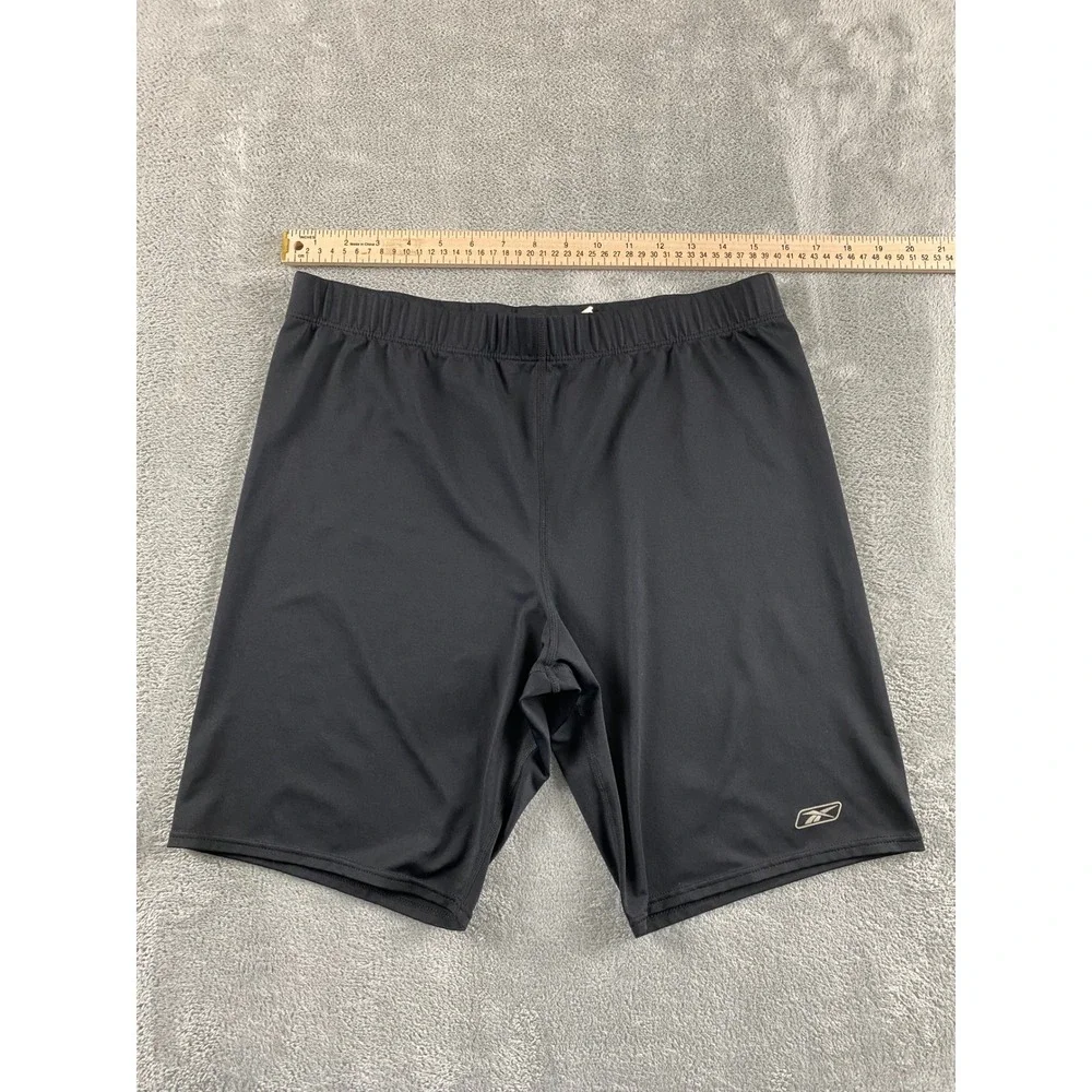 Reebok PlayDry Black Compression Biker Shorts Womens XXL Activewear Gym Training